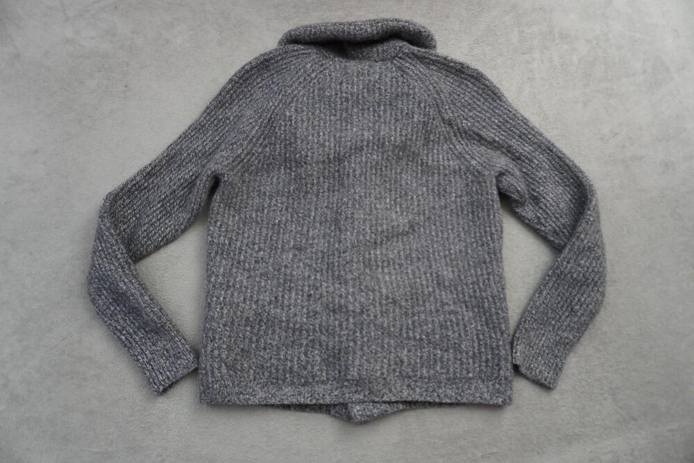 J Crew Rugged Merino Cardigan Sweater Mens Small Gray Shawl Collar Knit Pockets - Picture 15 of 16